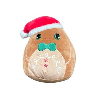 Original Squishmallows Jordan Gingerbread
Man Santa Hat Christmas 2022 10” Plush